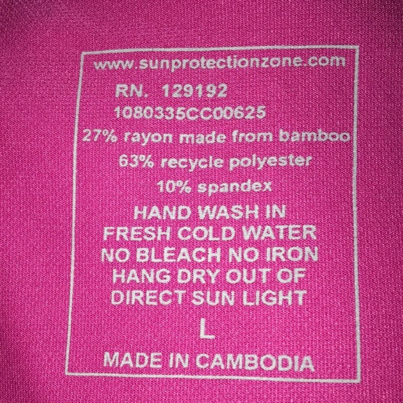 Sun Protection Zone Girl’s Rash Guard NWOT - Picture 4 of 4